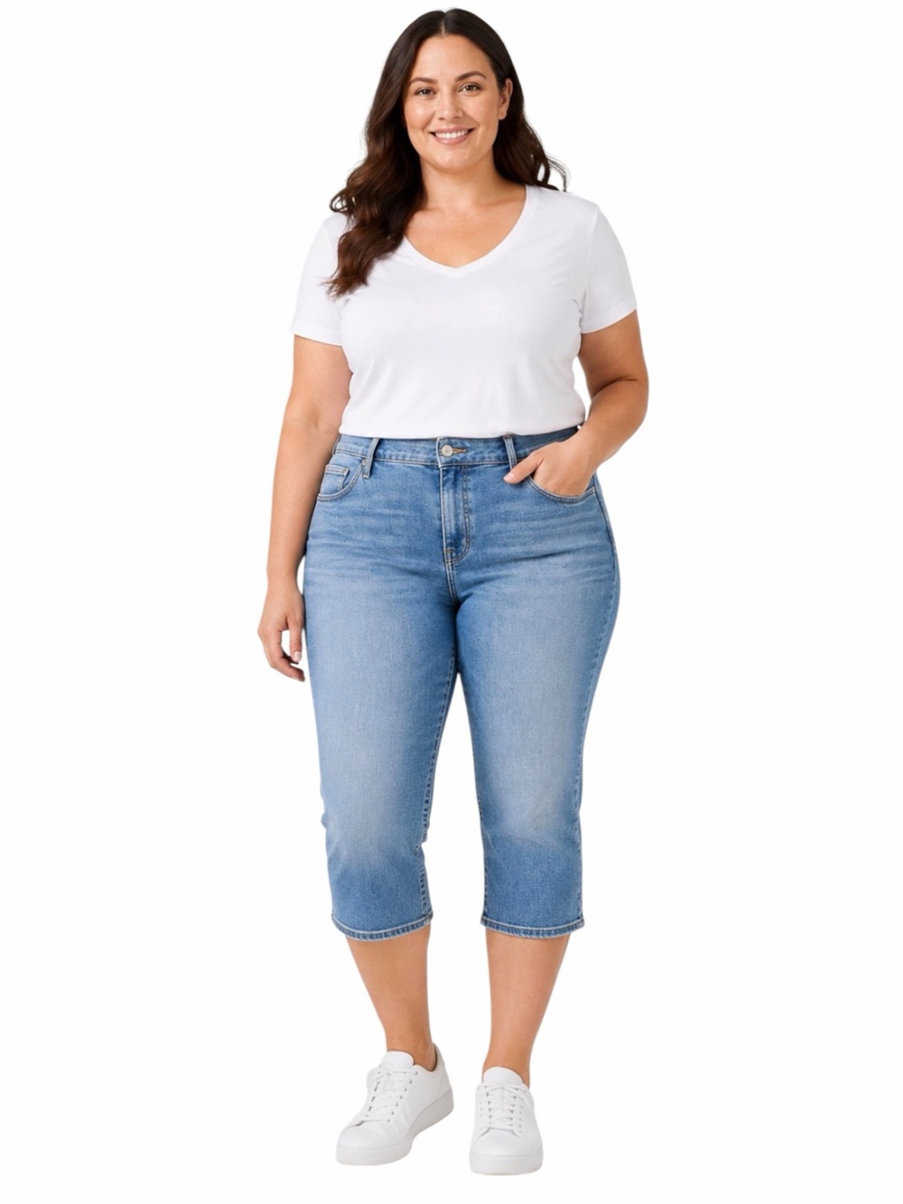 Levi's 311 Shaping Skinny Capri Jeans Mid Rise Tummy Control Light Wash 18W NEW - Picture 3 of 14